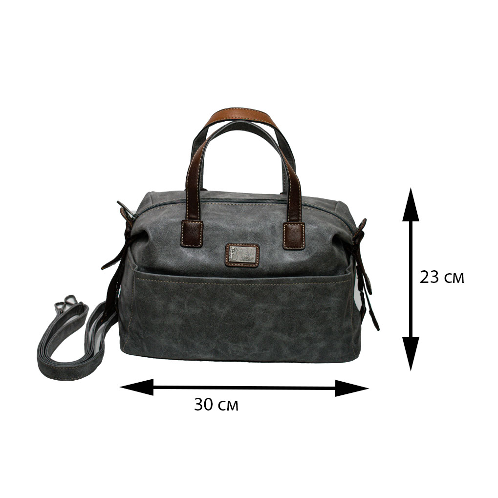 88345 gc-13 gray сумка женская FLAME DANCE экокожа 30x23х14