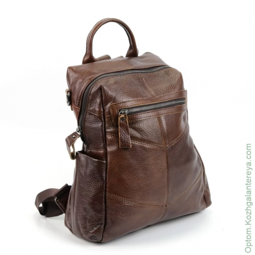 Кожаный рюкзак 9037 Браун