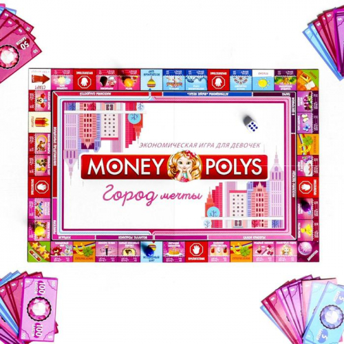 Экономическая игра для девочек «MONEY POLYS. Город мечты», 5+