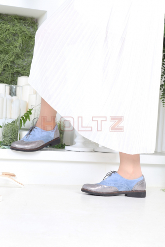Женские броги silver/blue