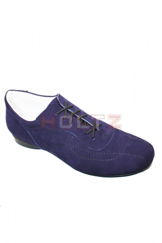 Спортивные туфли на шнурке 39 из синего нубука