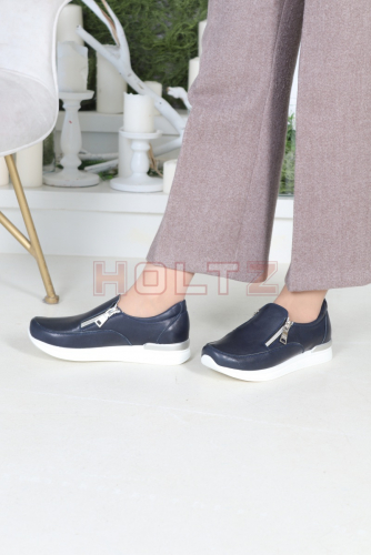 Женские синие кроссовки на молнии w804