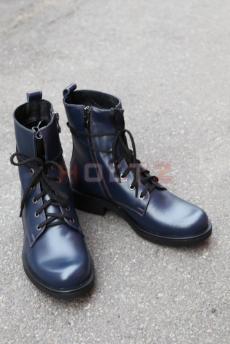 Женские синие демисезонные ботинки 8201 0-3-2