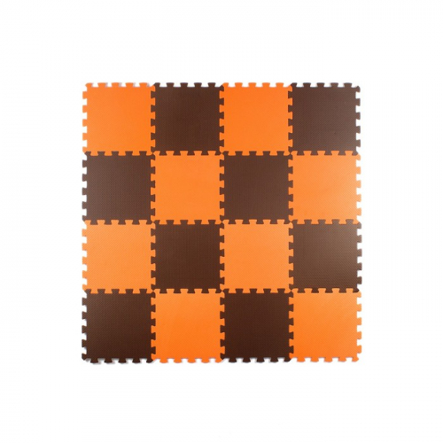 Мягкий пол универсальный, 25 х 25, цвет оранжево-коричневый