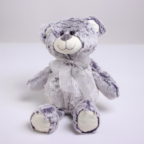 Мягкая игрушка «Медвежонок с бантом», 25см, цвет серый