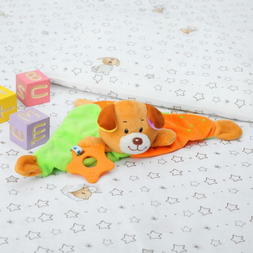 Игрушка для новорождённых «Собачка», с грызунком