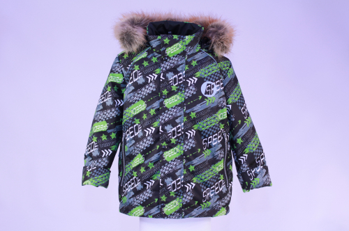 Куртка зимняя подростковая Сильвер Мембрана Зеленая скорость