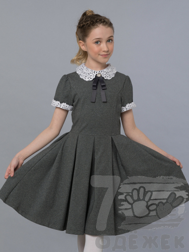 732Q-1 Платье школьное с коротким рукавом
