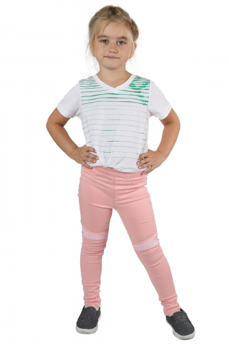 Детские джинсы леггинсы для девочек – розовая нежность с пайетками №518