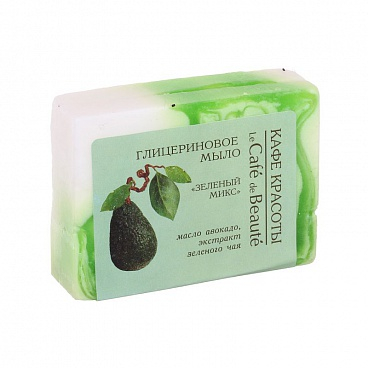 Глицериновое мыло «Зеленый микс» «Кафе красоты» (100 г)