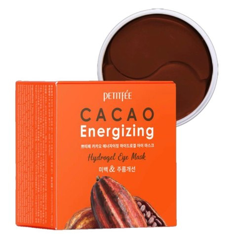 Гидрогелевые тонизирующие патчи для глаз с экстрактом какао PETITFEE Cacao Energizing Hydrogel Eye Patch 60шт