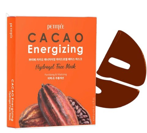  НАБОР Тонизирующая гидрогелевая маска для лица с какао Petitfee Cacao Energizing Hydrogel Face Mask 5шт 