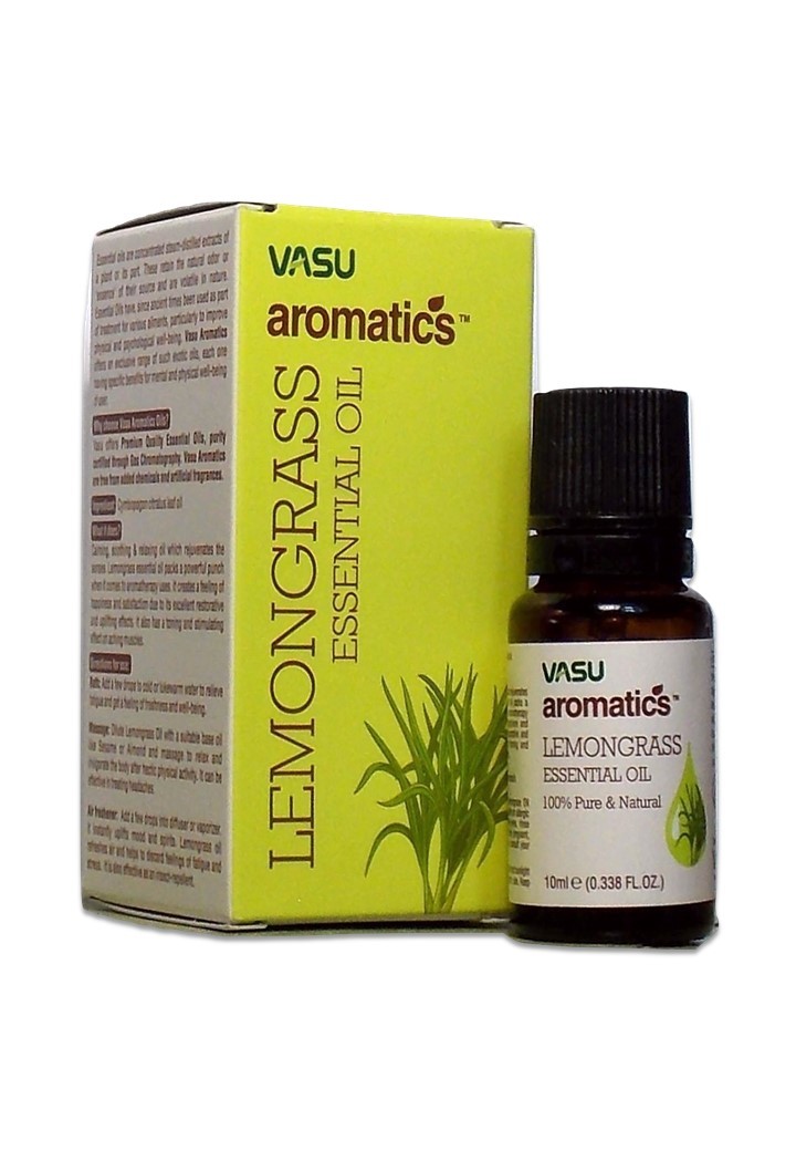 Масло эфирное Лемонграсс Васу Lemongrass Essential Oil Vasu 10 мл.