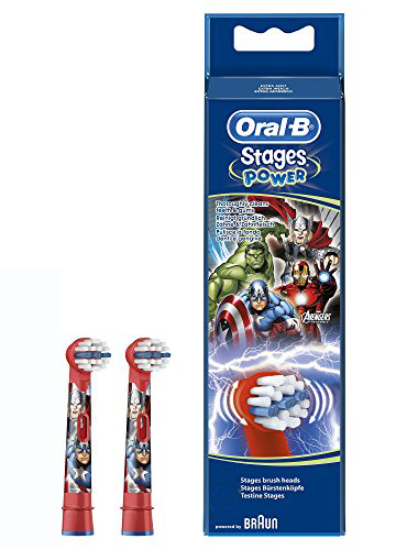 Насадка Oral-B Stages Kids Mickey для электрической щетки, красный, 2 шт.
