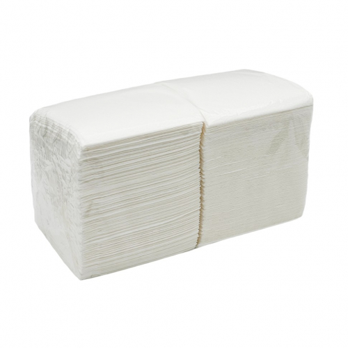 Салфетки бумажные БигПак 24*24см 400шт однослойные белые (12)