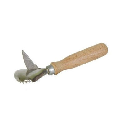 Рыбочистка с ножом для вспарывания деревянная ручка (250)