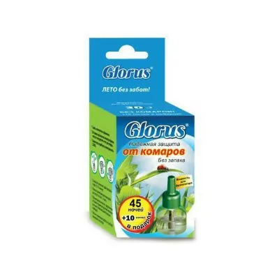 Жидкость от комаров 45 ночей без запаха Glorus (24)