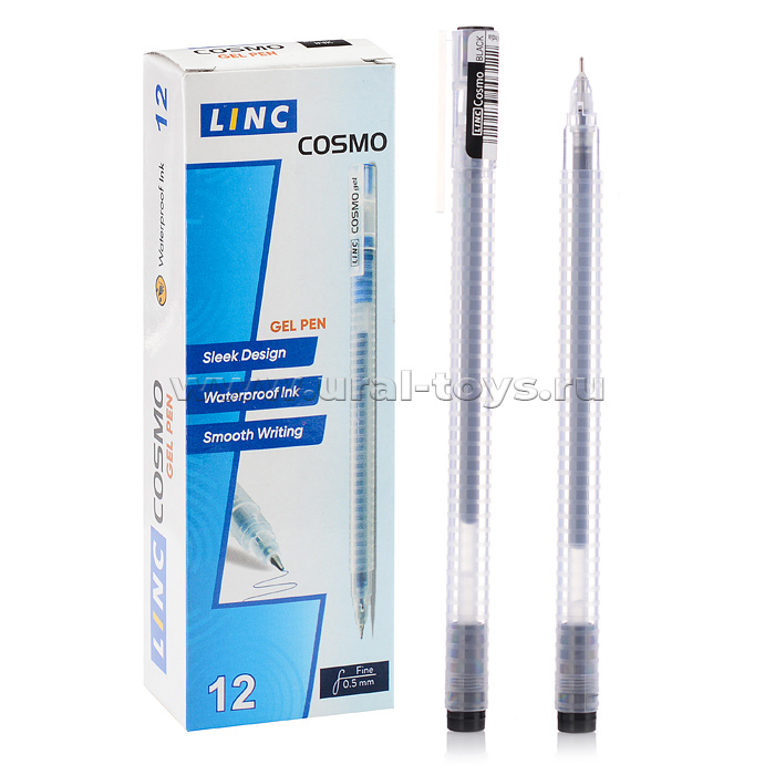 Ручка гелевая linc cosmo 0,5 мм черный