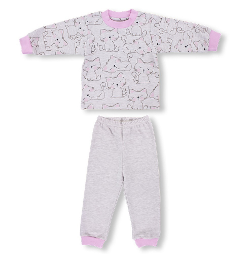 Детская пижама Лео Кошки LO-383-PINK-BEG, бежевый