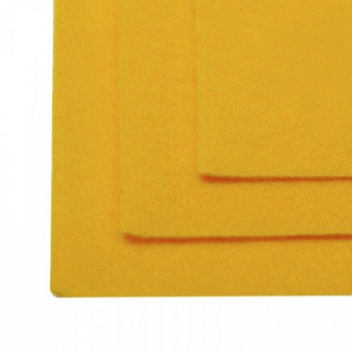Фетр листовой мягкий IDEAL 20х30см цв.640 темно-желтый - уп.5 листов 