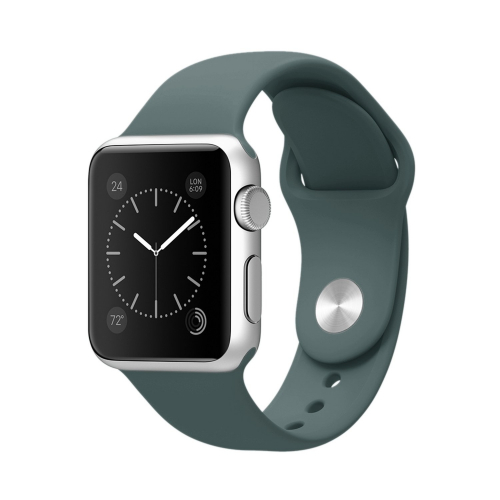 Ремешок для Apple Watch 42mm M/L силиконовый зеленая сосна