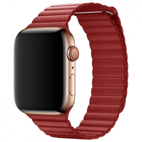 Ремешок для Apple Watch 42mm экокожа красный
