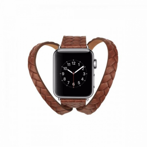 Ремешок для Apple Watch 42mm плетенка коричневый