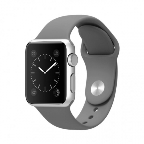 Ремешок для Apple Watch 42mm S/M силиконовый серый