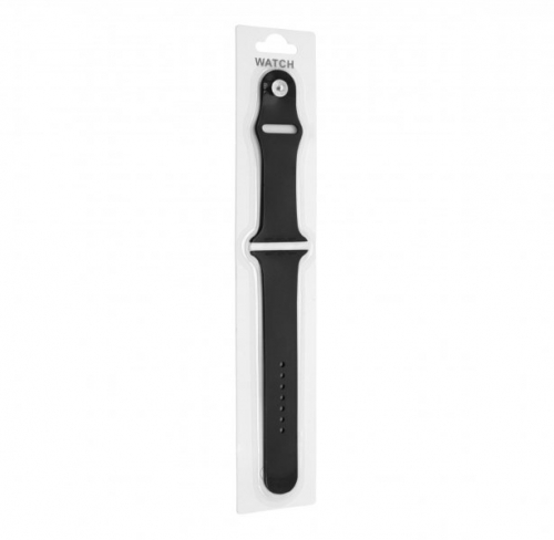 Ремешок для Apple Watch 42mm M/L силиконовый чёрный