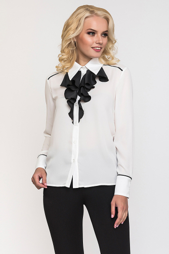 Блуза #145515Белый/Черный