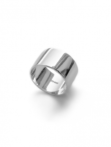 Серебряное широкое кольцо, 11 мм