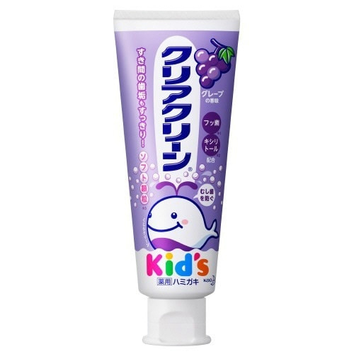 KAO Clear Clean Grape Зубная паста с мягкими микрогранулами для детей, со вкусом винограда, 70гр. 1/48