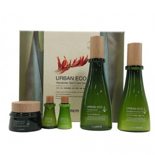 Набор увлажняющих средств с экстрактом новозеландского льна THE SAEM Urban Eco Harakeke Skin Care 3 set