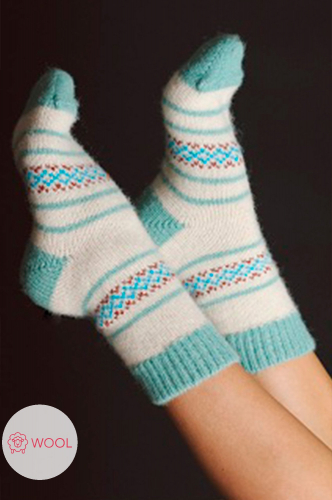 Бабушкины носки, Женские шерстяные носки с узором - прекрасный подарок близким!
