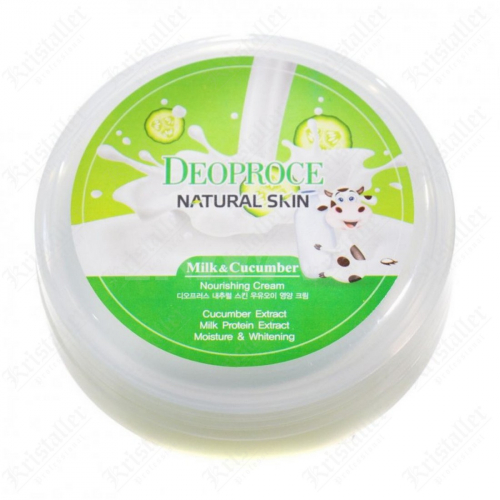 Крем для лица увлажняющий, Deoproce Moisture Milk Cucumber Cream