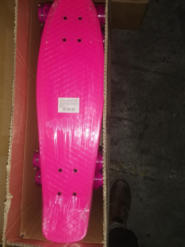 Скейтборд пластиковый розовый