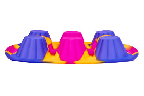 Силиконовая форма для выпечки, мультиколор 3 цвета, кексы