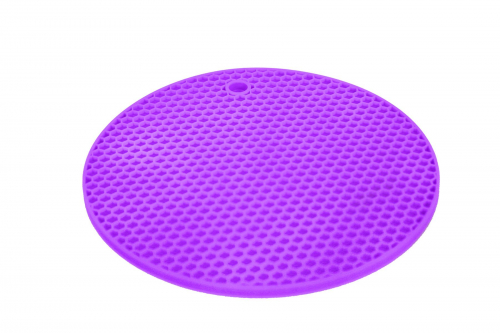 Силиконовая подставка под горячее 18см, фиолетовая