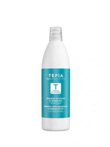 Tefia Treats by Nature Шампунь для нормальных и жирных волос с цитрусовым комплексом 1000 мл