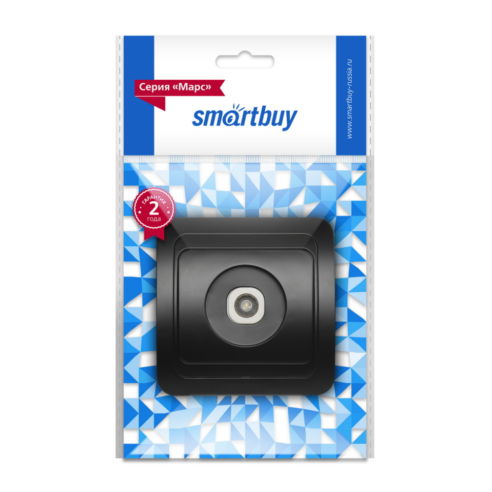 Розетка Smartbuy SBE-02b-S1-TV