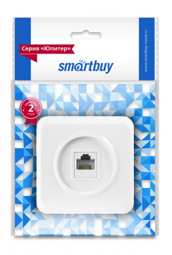 Розетка Smartbuy SBE-03w-S1-RJ 