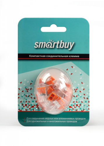 Строительно-монтажная клемма Smartbuy SBE-pwco-2-rp, 2 отверстия, 0,75-2,5 мм2, розничная упаковка