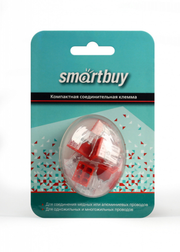Строительно-монтажная клемма Smartbuy SBE-pwco-6-rp, 6 отверстий, 0,75-2,5 мм2, розничная упаковка