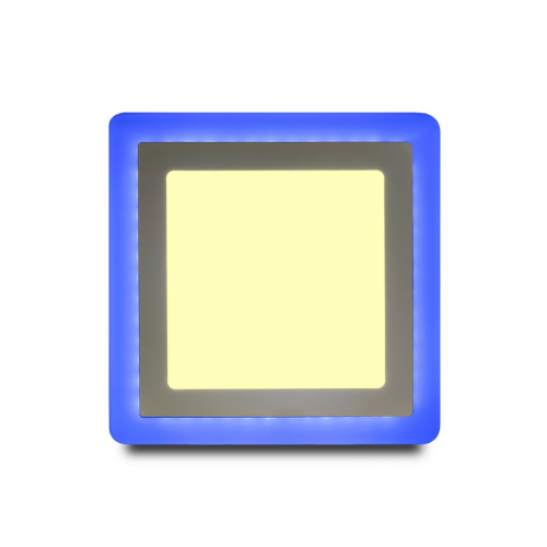Светодиодный встраиваемый светильник Smartbuy SBLSq-DLB-13-3K-B (квадрат с голубой подсветкой)
