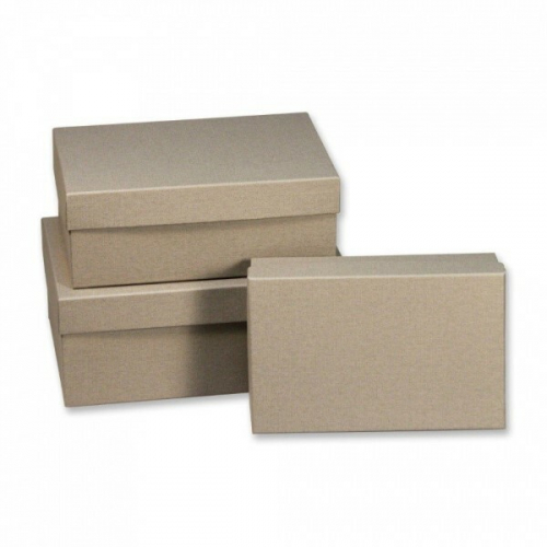 Набор подарочных коробок 3 в 1 прямоугольник 23*16.5*9.5 см Серый 531132