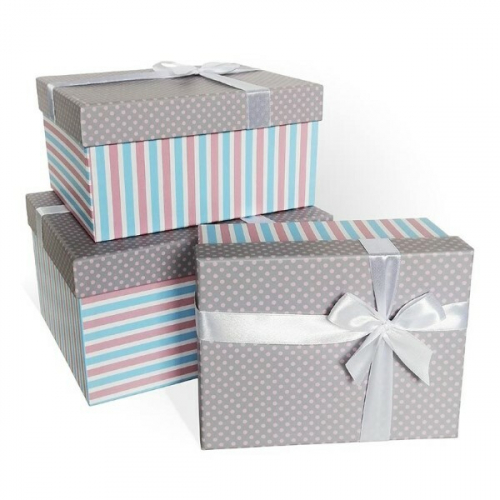 Набор подарочных коробок 3 в 1 прямоугольник 23*19*13 см Арт-Лайн 54185