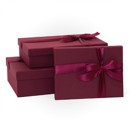 Набор подарочных коробок 3 в 1 прямоугольник 29*19*8 см Круг 54201