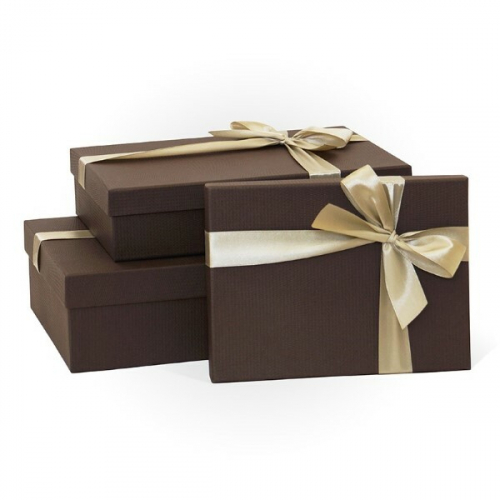 Набор подарочных коробок 3 в 1 прямоугольник 29*19*8 см Круг 54200