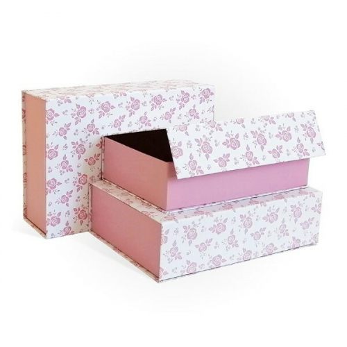 Набор подарочных коробок 3 в 1 прямоугольник 27*19*8 см Розовые мечты 54085