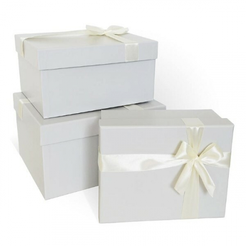 Набор подарочных коробок 3 в 1 прямоугольник 23*19*13 см Ореховый 54187